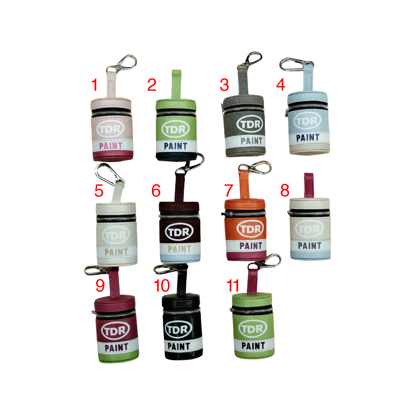 TDR™ MINI LEATHER PAINT CAN KEYCHAINS